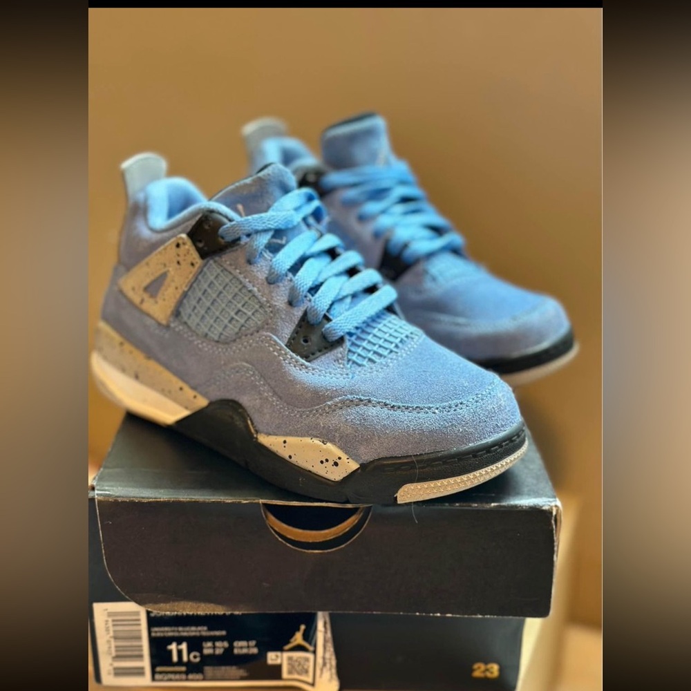 Kids Jordan 4 Retro (PS)University Blue